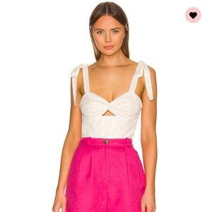 NWOT Amanda Uprichard Bliss linen corset bustier top